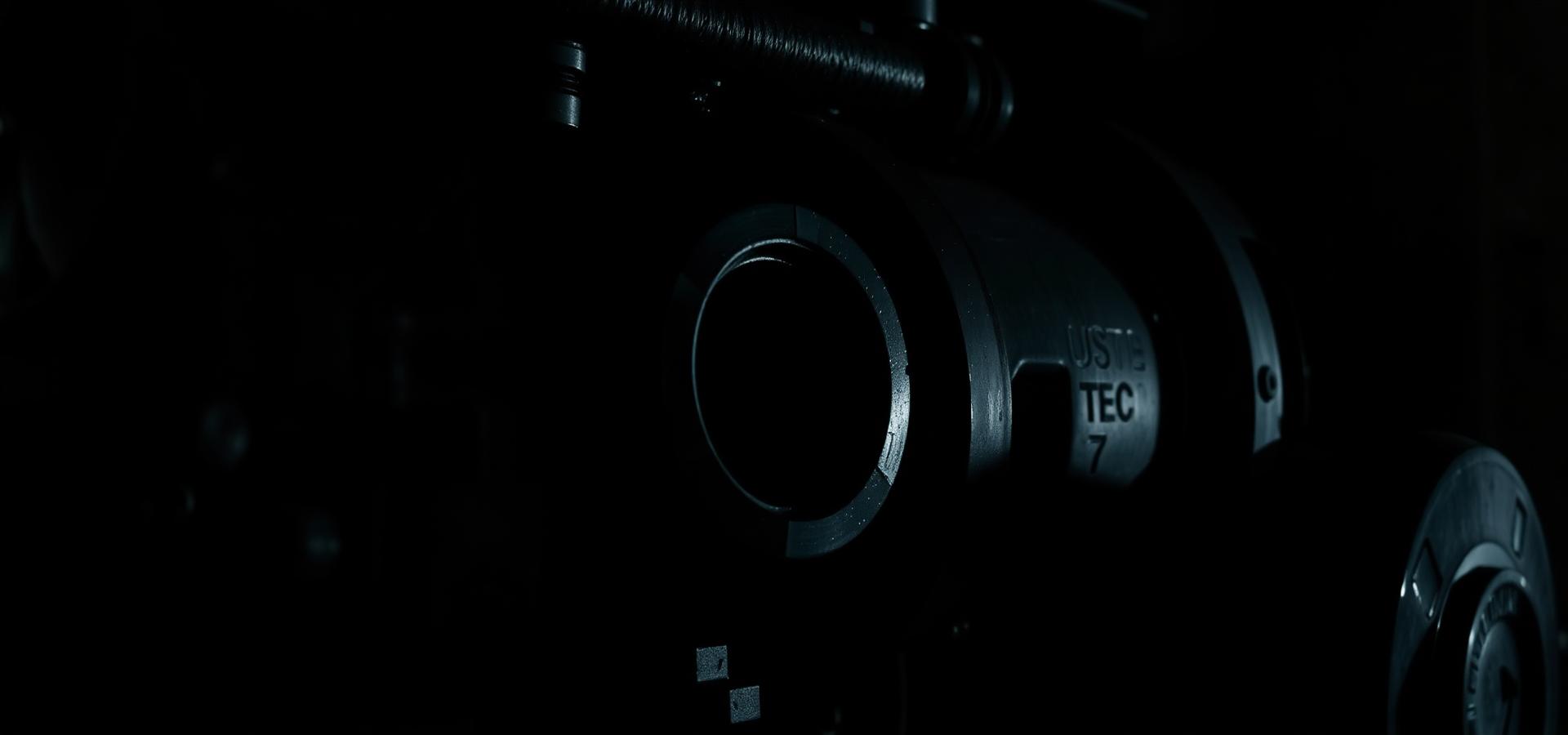 Detalhe mecânico de equipamento industrial