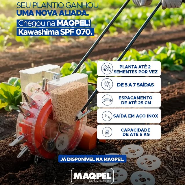 Plantadeira e Adubadeira Kawashima SPF 070 na MAQPEL